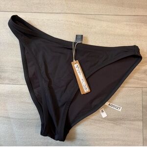 SKIMS Recycled Swim Mid Coverage Bottom in Onyx NWT